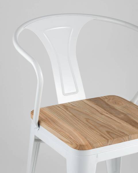 Обеденный стул Tolix Arm Wood YD-H440AR-W LG-02