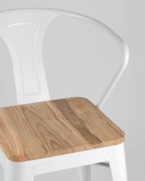 Обеденный стул Tolix Arm Wood YD-H440AR-W LG-02