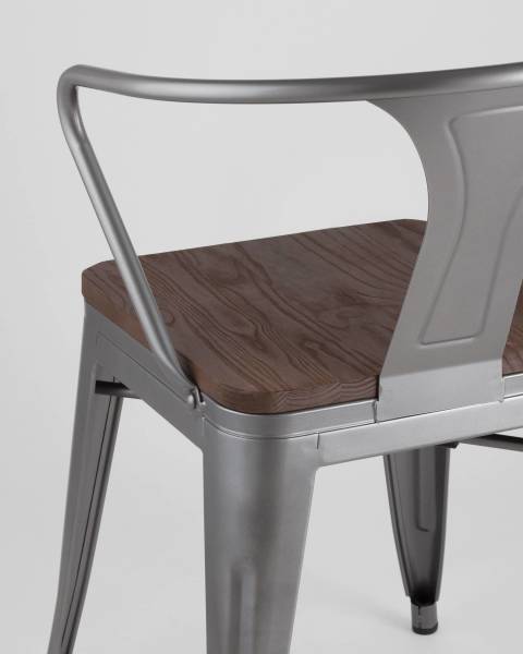 Обеденный стул Tolix Arm Wood YD-H440AR-W YG-15