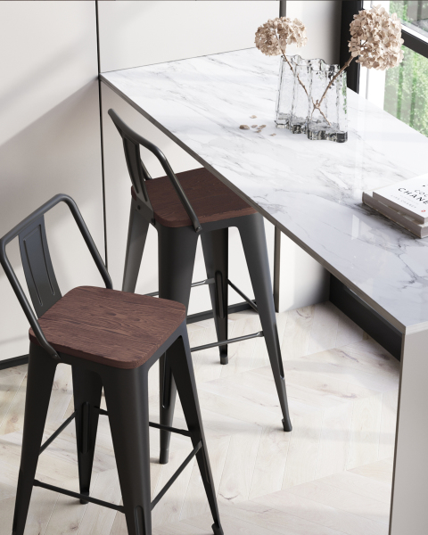 Барный стул Tolix YD-H765E-W LG-01