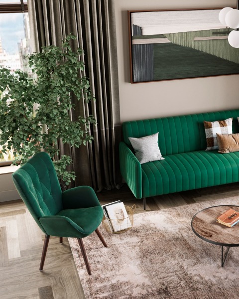 Обеденный стул Гранд KAS VELVET GREEN