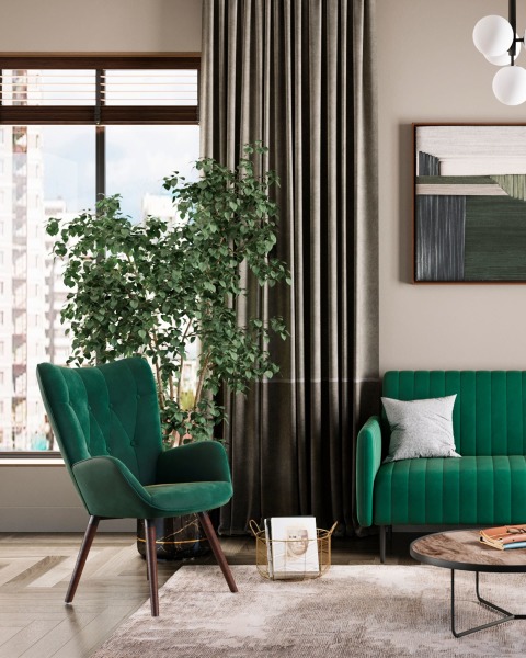 Обеденный стул Гранд KAS VELVET GREEN