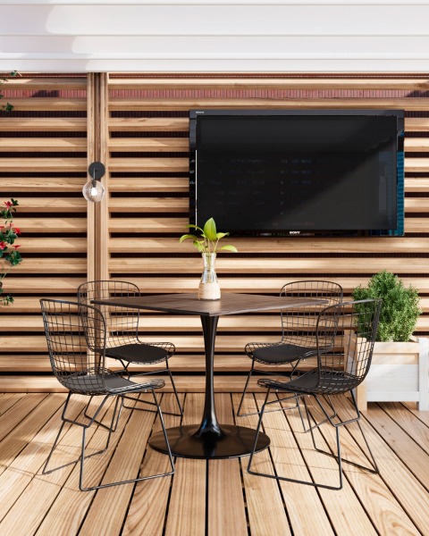 Обеденный стул Bertoia BTY-18-P6 BL/BL