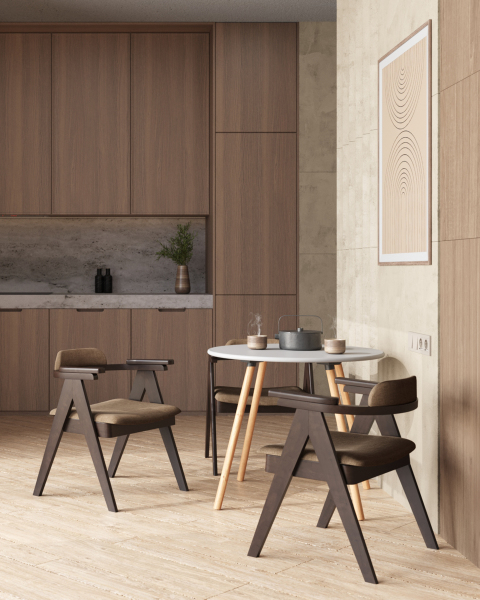Комплект стульев OLAV MH32015 BZ-1 DARK BROWN-KOROB2