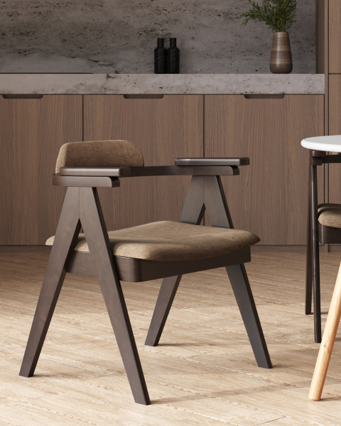 Комплект стульев OLAV MH32015 BZ-1 DARK BROWN-KOROB2