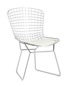 Обеденный стул Bertoia BTY-18-P6 CH/WH