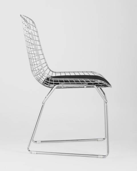 Обеденный стул Bertoia BTY-18-P6 CH/BL