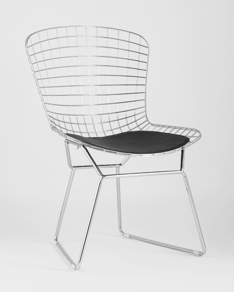Обеденный стул Bertoia BTY-18-P6 CH/BL