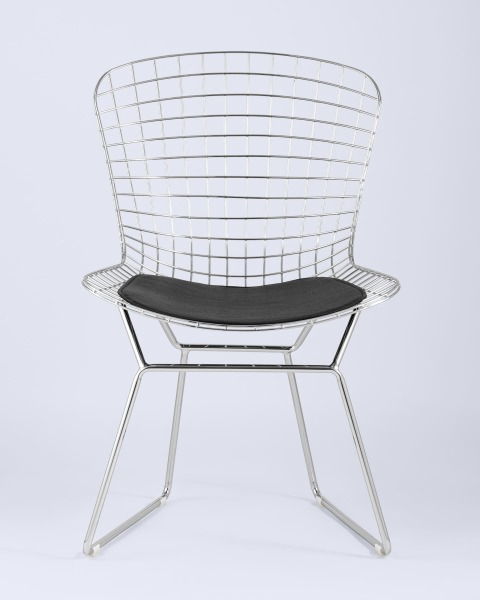 Обеденный стул Bertoia BTY-18-P6 CH/BL