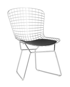 Обеденный стул Bertoia BTY-18-P6 CH/BL