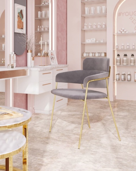 Обеденный стул Полин FDC6085 LIGHT GREY FUT-79