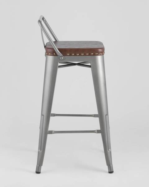 Полубарный стул Tolix Soft LF626A GREY 7083+PU7002