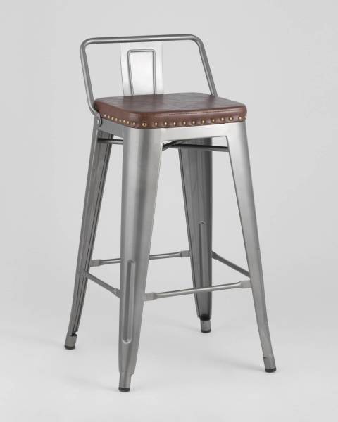 Полубарный стул Tolix Soft LF626A GREY 7083+PU7002