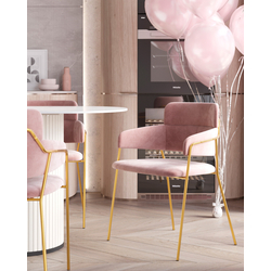 Обеденный стул Полин FDC6085 MISTY ROSE FUT-64