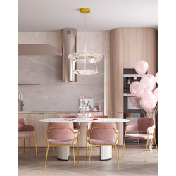 Обеденный стул Полин FDC6085 MISTY ROSE FUT-64