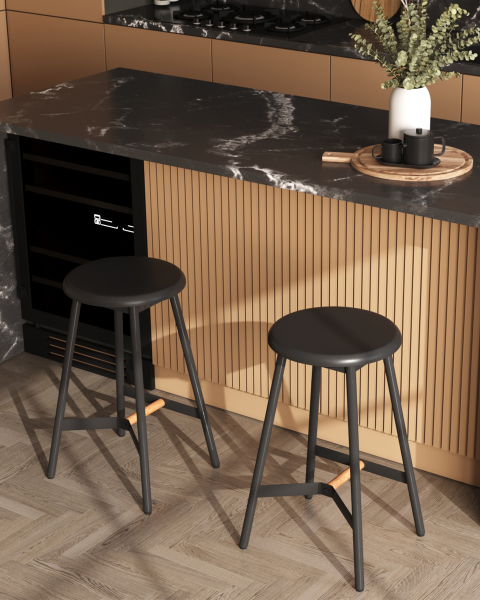 Полубарный стул Knobb 9117H65 black