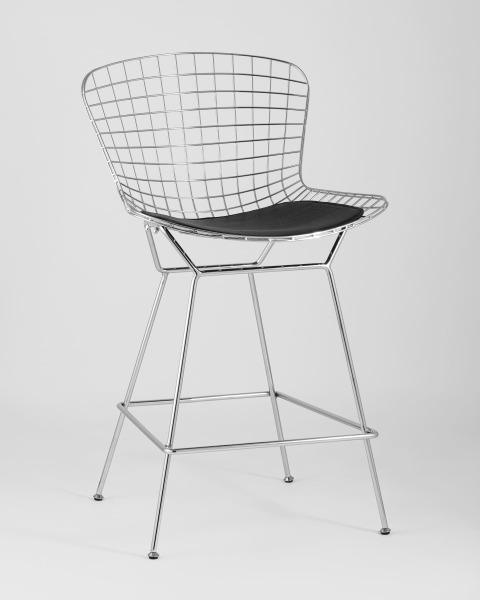 Полубарный стул Bertoia BTY-24L-P6 CH/BL