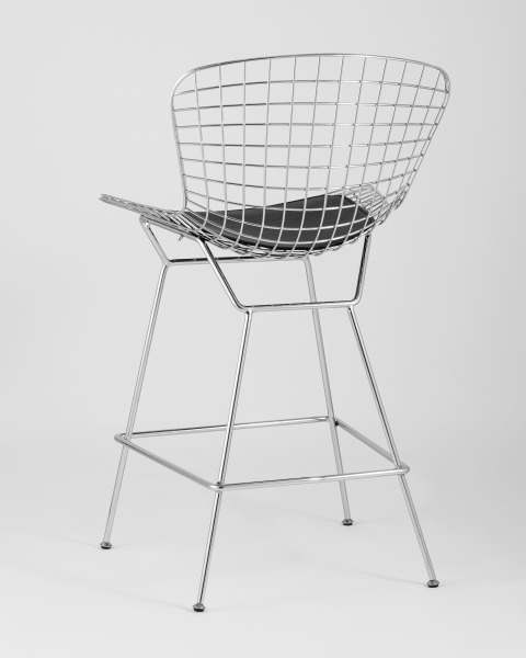 Полубарный стул Bertoia BTY-24L-P6 CH/BL