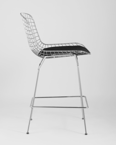 Полубарный стул Bertoia BTY-24L-P6 CH/BL