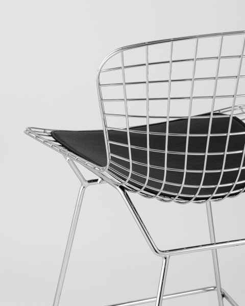 Полубарный стул Bertoia BTY-24L-P6 CH/BL