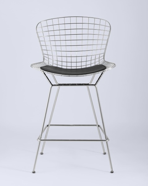 Полубарный стул Bertoia BTY-24L-P6 CH/BL
