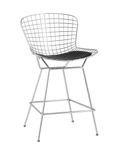 Полубарный стул Bertoia BTY-24L-P6 CH/BL