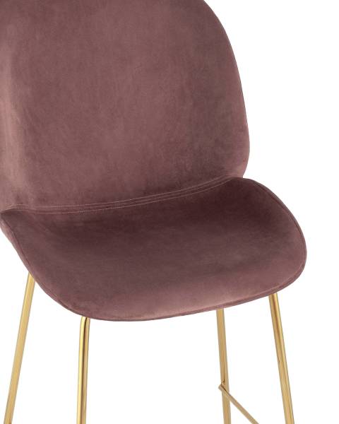 Полубарный стул Beetle 8329A VELVET DARK PINK