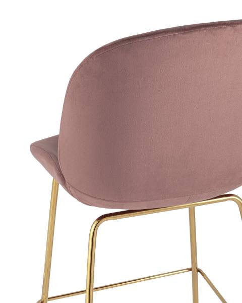 Полубарный стул Beetle 8329A VELVET DARK PINK