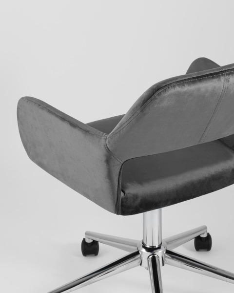 Кресло офисное ROSS ROSS CHROME VELVET GREY