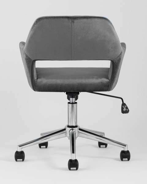 Кресло офисное ROSS ROSS CHROME VELVET GREY