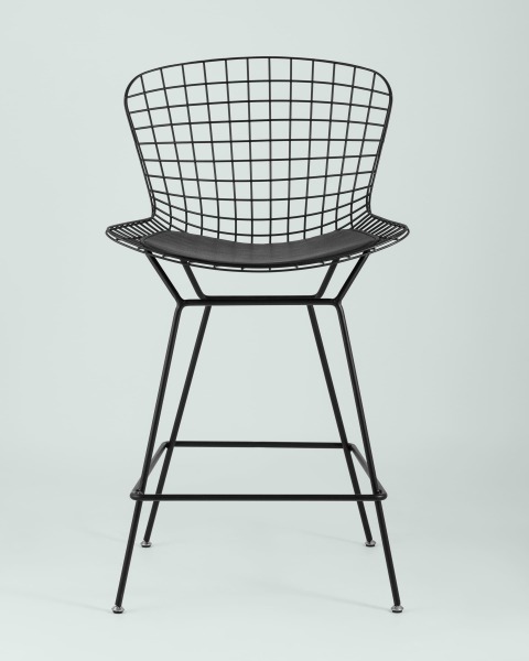 Полубарный стул Bertoia BTY-24L-P6 BL/BL