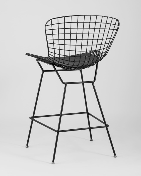Полубарный стул Bertoia BTY-24L-P6 BL/BL