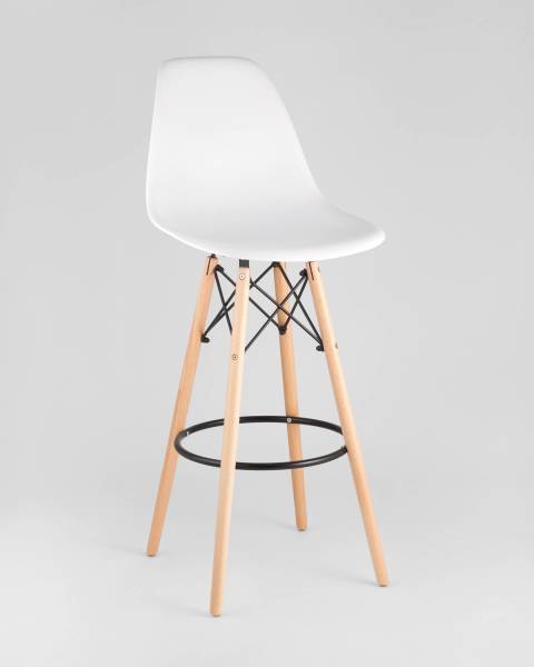 Барный стул DSW 8056H WHITE SEAT DUAL