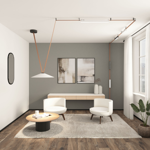 Трековый светильник Belty flow DK5668-WH+BK