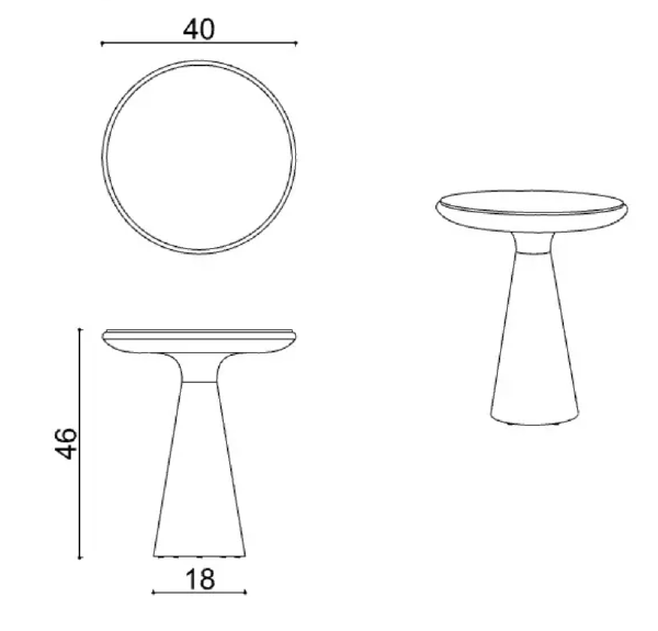 Журнальный стол Drum Drum Side Table Small