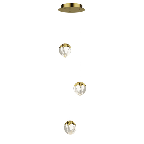 Светильник подвесной MD24001033 MD24001033-3A gold/clear