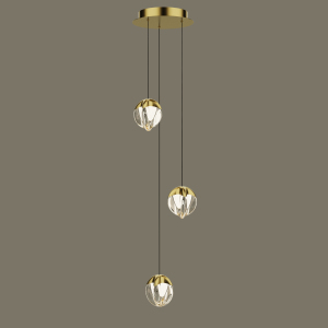Светильник подвесной MD24001033 MD24001033-3A gold/clear