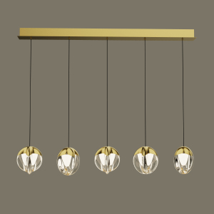 Светильник подвесной MD24001033 MD24001033-5B gold/clear