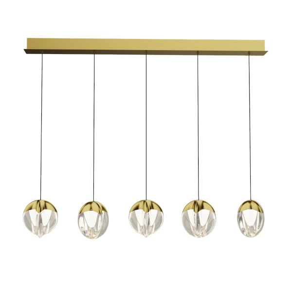 Светильник подвесной MD24001033 MD24001033-5B gold/clear
