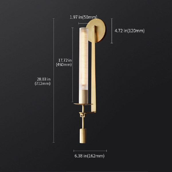 Настенное бра Wall lamp MT8615-1W antique brass