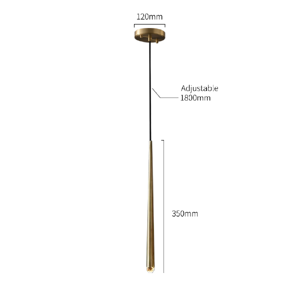 Светильник подвесной MT8863 MT8863-1H antique brass