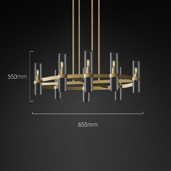Люстра на штанге Ravelle MT8888-8H antique brass