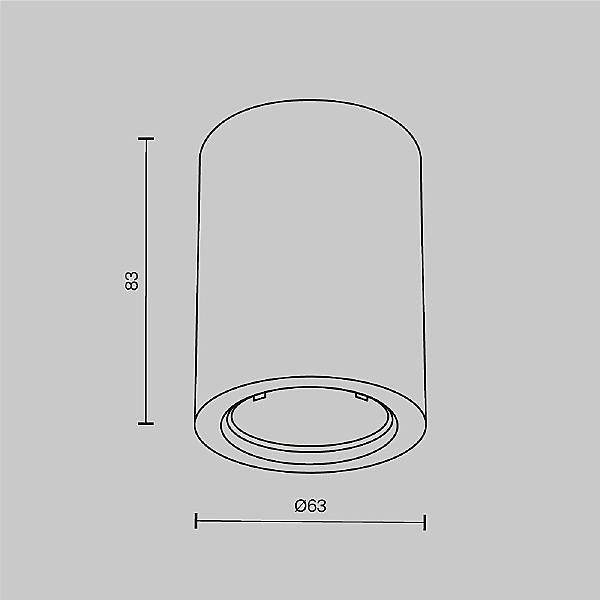 Накладной светильник Conik gyps C001CL-GU10-W