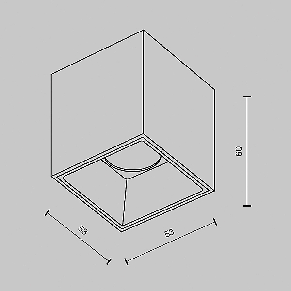Накладной светильник Alfa LED C064CL-5W4K-SQ-B
