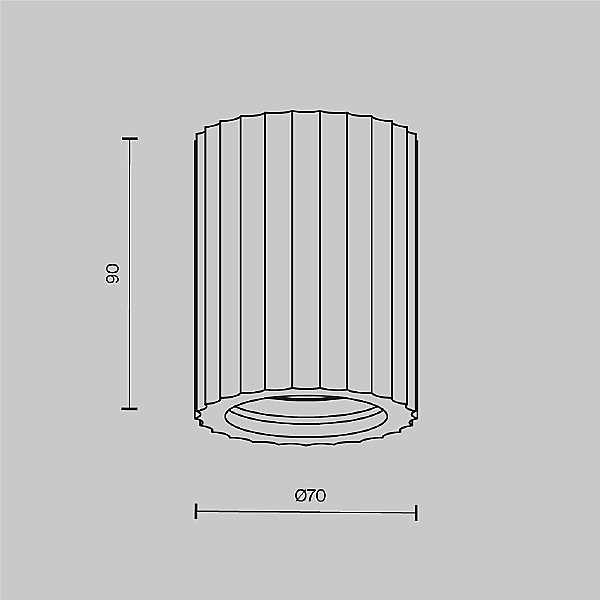 Накладной светильник Conik gyps C121CL-GU10-W