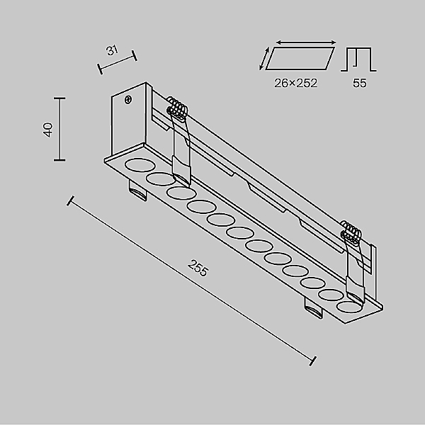 Встраиваемый светильник Points DL065-20W3-6K-B