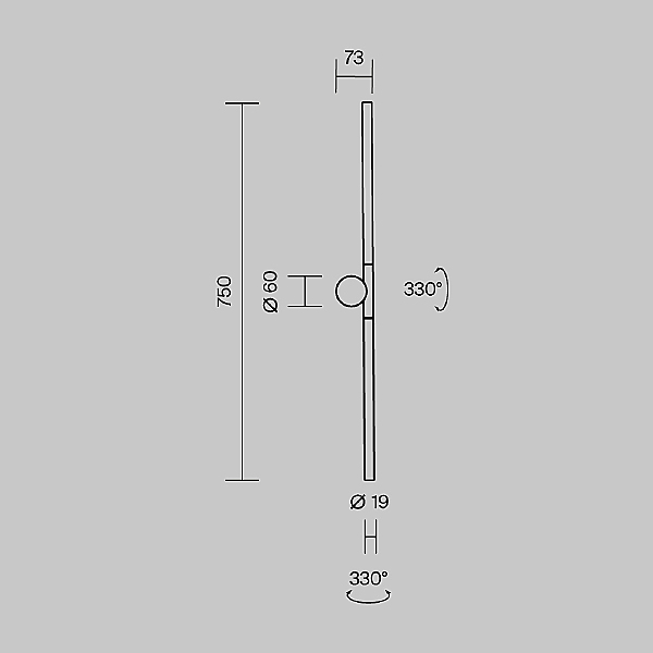 Настенный светильник Rotera MOD432WL-L9B3K