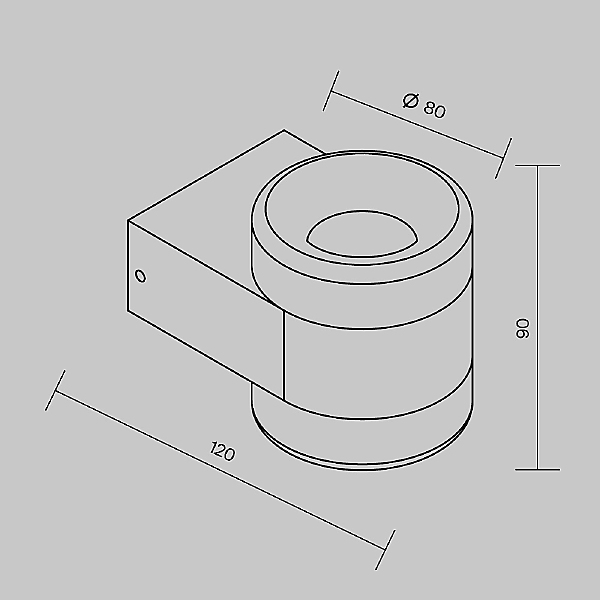Настенный светильник Orbit O490WL-L6B3K