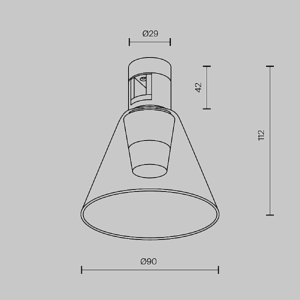 Трековый светильник Bianca TR147-1-3W3K-PT