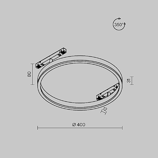 Трековый светильник Rim TR227-2-24W4K-B